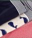 Petit Bateau Setje met 3 katoenen boxershorts met walvisprint voor kinderen Jongens Onderbroek - Blauw + Beige/Blauw + Rood/Wit