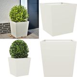 vidaXL Plantenbak 50x50x50 cm staal wit