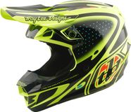 Troy Lee Designs SE5 Polycarbonate MIPS The Line Motocrosshelm - Neon Geel/zwart