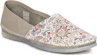 Maciejka Chaussures femme en cuir naturel beige avec motif floral, coupe classique, printemps/été 2025