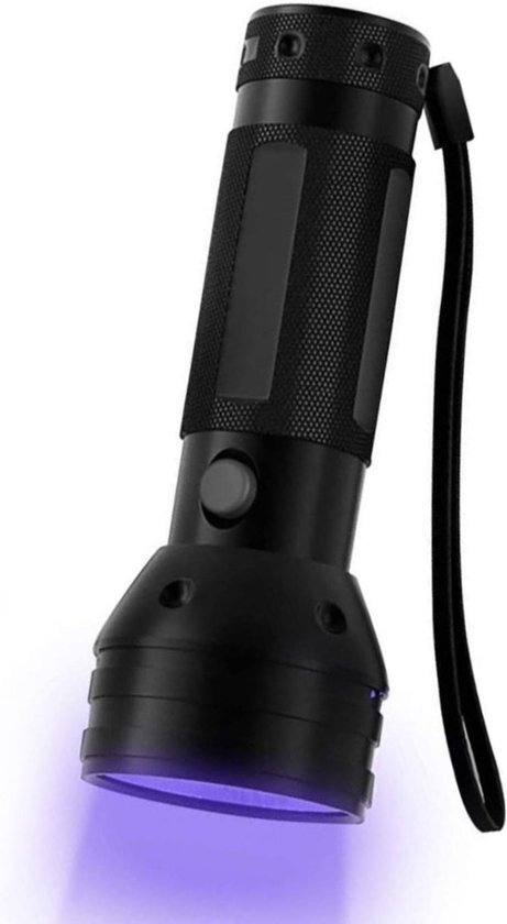 LUQ UV Zaklamp Urine Detector Ultraviolet Light UV Lamp Led Blacklight Aluminium Met Batterijen - Zwart