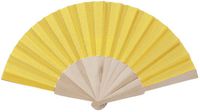 Merkloos Spaanse waaier - geel - 42 x 23 cm - hout