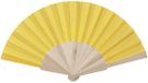 Merkloos Spaanse waaier - geel - 42 x 23 cm - hout