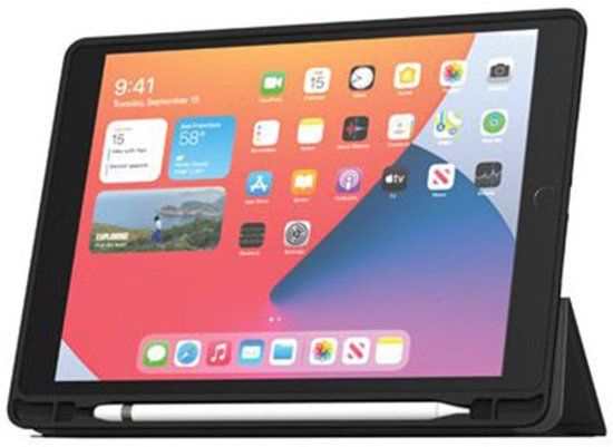 MYWAY Beschermhoes Geschikt voor Apple iPad 10.2” Folio SlimSkin-serie met Apple Pencil-houder, Zwart