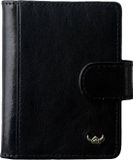 Golden Head Leren kaarthoes Colorado RFID Protect Kartenetui mit Riegel 4516 Schwarz zwart