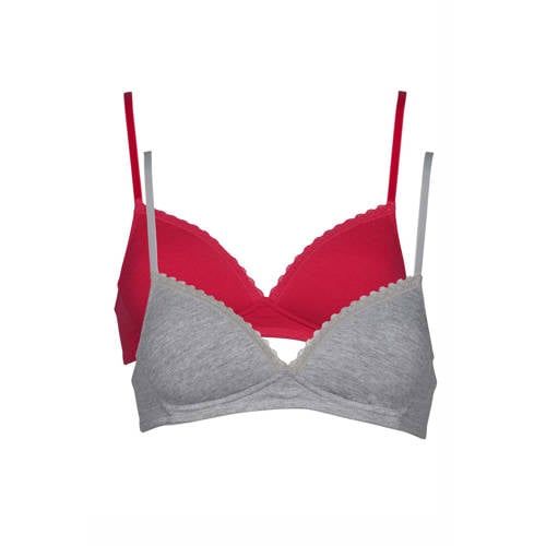 After Eden BH - Set van 2 - Fuchsia/Grijs