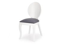 Chaise médaillon blanc et gris 90 x 43 x 52 cm