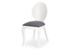 Chaise médaillon blanc et gris 90 x 43 x 52 cm