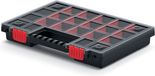 Kistenberg Sorteerbox/vakjes koffer - 20 vaks - kunststof - zwart - 34 x 25 x 5 cm