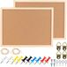 Merkloos / Sans marque Wan GmbH Kurkbord Set van 2 - 30 x 40 cm Prikborden voor Wand en Kantoor