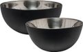 Svenska Living Service alimentaire set - 4x pièces - noir métallique - Inox - Dia 19/23 cm