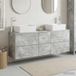 Maison Exclusive - Ensemble de 3 meubles de salle de bain, couleur gris béton, dimensions 136 x 35 x 80 cm