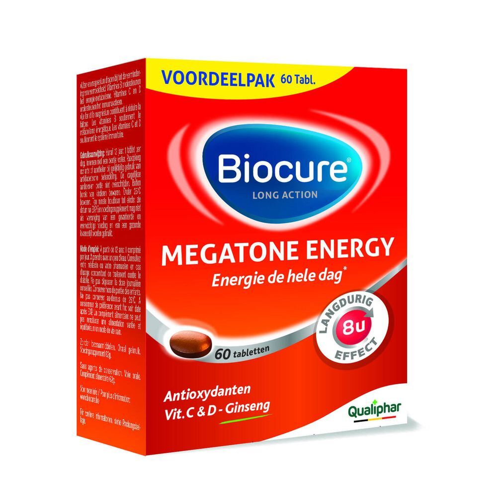 Qualiphar Biocure® Megatone Energie 60 tabletten
