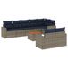 vidaXL Loungeset met kussens, polyrotan, grijs