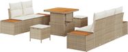 vidaXL Banc de jardin 8 pièces Beige Polywood