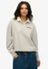 Superdry Athletic Essentials Grafisch Rugbyshirt Dames Lange Mouwen Katoen Glacier Grey Marl UK14-EU42