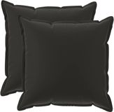 vidaXL - Kussensloop - 2 stuks - HOUTEN - Zwart - 80 x 80 cm - Polyester
