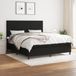Maison Exclusive - Sommier à lattes de lit avec matelas Noir 160x200 cm Tissu