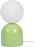 Merkloos Relaxdays Tafellamp, glas, groen-wit, 21 cm hoog