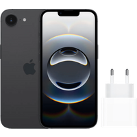 Apple iPhone 16e 128GB Zwart + Snellader