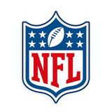Herding Tapijt Logo NFL, 80 x 115 cm, zacht, met anti-slip effect, huidvriendelijk, voorzijde: 100% polyamide, blauw, wit, rood
