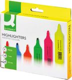 Q-CONNECT markeerstift | pak van 6 stuks in geassorteerde kleuren