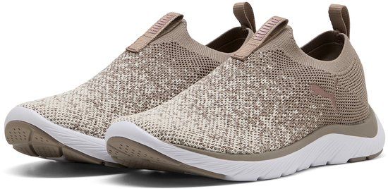 Puma Softride Premier Slip-On Knit Hardloopschoenen Dames 309834 22 Mousegray-rosgold