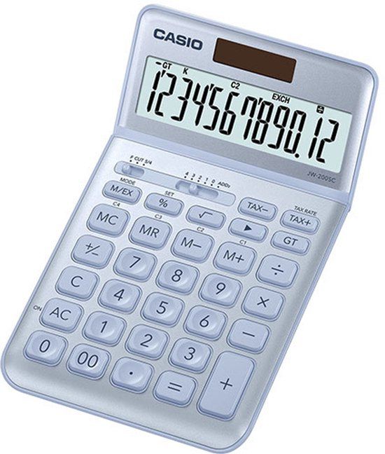 Casio JW-200SC Desktop Basisrekenmachine Blauw