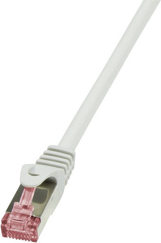 LogiLink RJ45 Netwerk Aansluitkabel CAT 6 S/FTP 5 m Grijs Vlambestendig Snagless