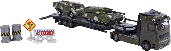 2-Play Militair Transport Diecast - 24 cm - 7-delig
