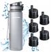 AQUAPHOR CITY filterfles, 800 ml, grijs, inclusief 5 filterpatronen