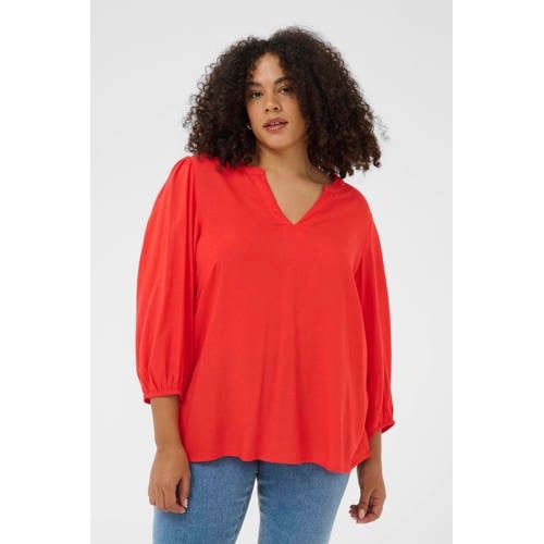 Kaffe Curve Kaffe Kaffe Curve blousetop rood