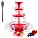 Fontaine à chocolat 3 niveaux, électrique, avec 5 gobelets
