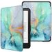 Fintie Hoesje voor 7 inch Kindle Paperwhite 2024 (12e generatie) en Kindle Colorsoft Signature Edition (1e generatie), dunne en lichte hoes, automatische aan/uit-hoes, smaragdgroen marmer