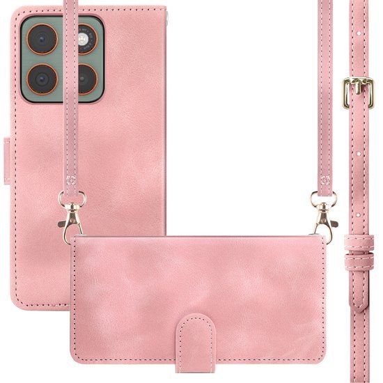 imoshion Bookcase met koord voor de Motorola Edge 70 - Roze