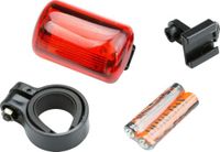 On Bike Fietsachterlicht met vijf rode LED's die aan het frame zijn bevestigd