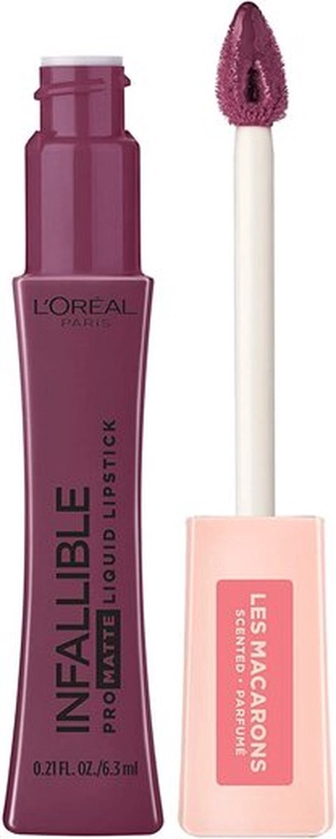 L'Oréal L'Oreal Paris - Infallible - Pro Matte - Les Chocolats Scented - Liquid Lipstick - 830 - Blackcurrant Crush - Paars - Lippenstift - 6.3 ml