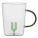 LA PORCELLANA BIANCA - Mok letter 'U' van borosilicaatglas, inhoud 400 cc, collectie Allalettera