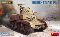 MiniArt Modelbouwpakket Militaire voertuigen - 35441 Britse Stuart Mk.I. Late Productie met Volledige Interieur - Tank Plastic - 1:35 - Modelbouw