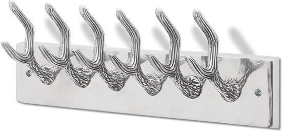 vidaXL Aluminium Kapstok Zilverkleurig