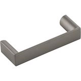 Accuride 100001566 Schüco handvat CLub LA 64 mm, breedte 72 mm, platte meubelgreep, gegoten zink, roestvrij stalen effect, zilver