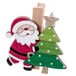 Set Kerstman Set van 6 wasknijpers, hout