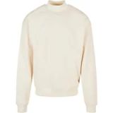 Urban Classics Herentrui met hoge kraag, geribbelde kraag, kraag, wit zand