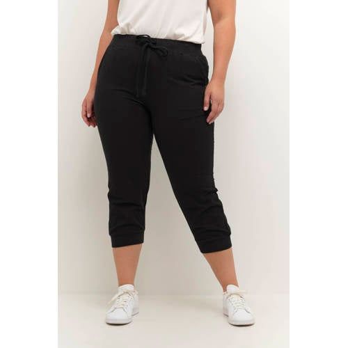 Kaffe Curve slim fit broek Kcnana zwart