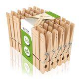 Houten wasknijpers A00148025 natuur van berkenhout, 84 mm, 50 stuks