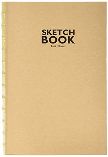 Sketchbook Honsell 32505 - Kraft Schetsboek met open draadbinding, DIN A5, 120 vellen, 100 g/m², robuust, recyclebaar kraftpapier van ongebleekte natuurlijke vezels