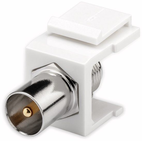 Goobay Keystone Module F (v) - Coax IEC (m) - White