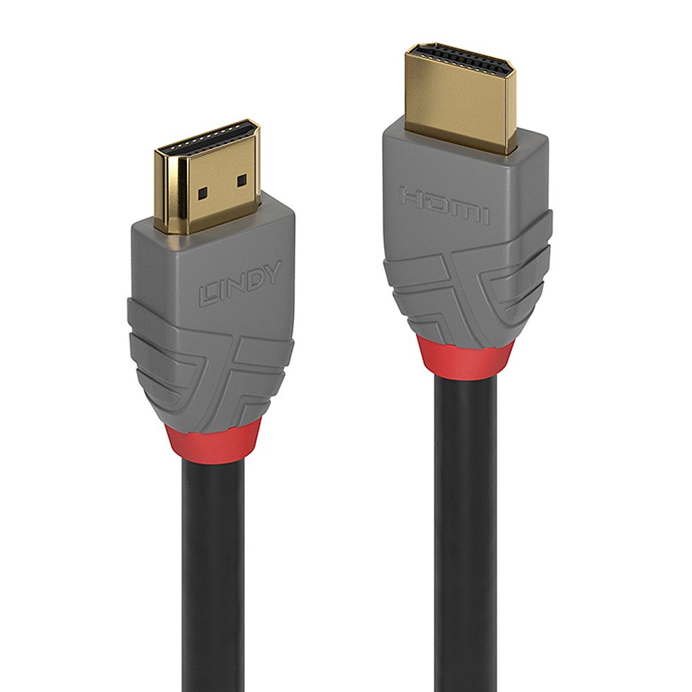LINDY HDMI Kabel - 5 m - Zwart, Grijs
