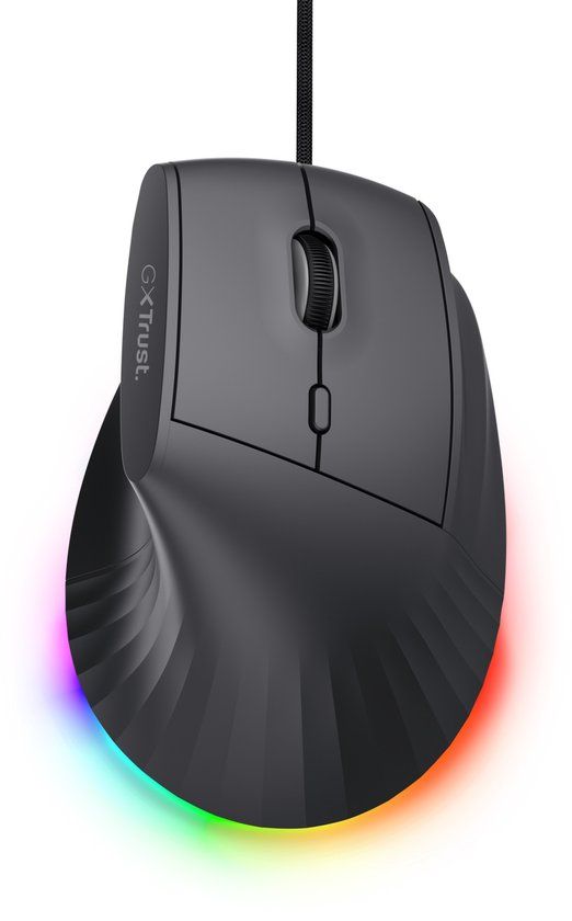 Trust GXT 145 Rexxa Ergonomische RGB Gaming Muis Zwart