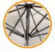 Aktive Parasol Aktive 270 x 261 x 270 cm Staal Aluminium Crème
